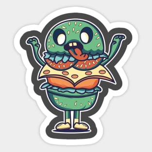 Zombie Burger Sticker